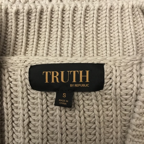 Truth Soul Armor Multi-Knit Cardigan Sweater Size S - Picture 9 of 13